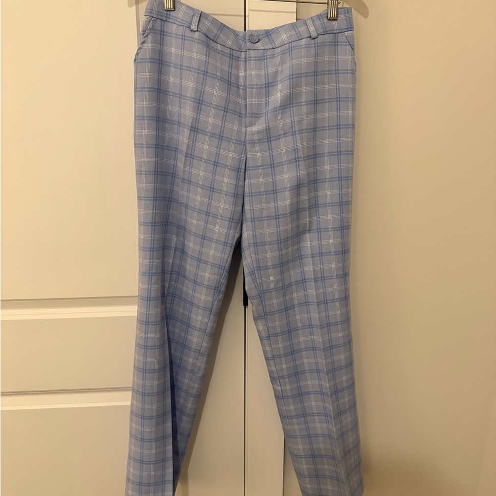 Women’s Blue Plaid Women's Suit Set Sz S - Picture 4 of 7